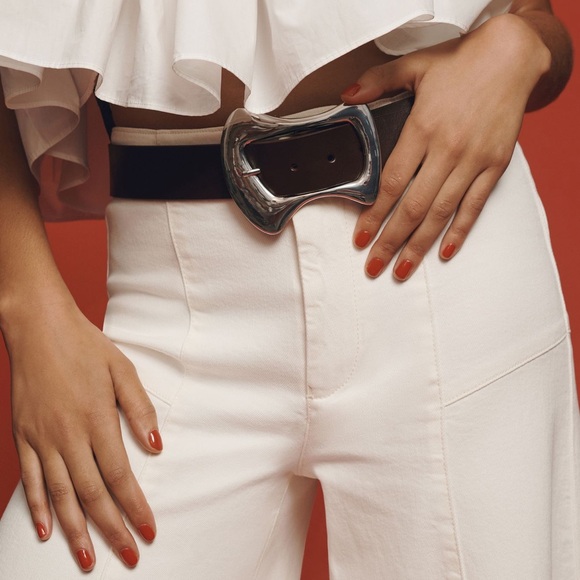 Anthropology Statement Leather Buckle Belt NWOT size XL - Picture 2 of 13